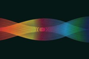 linhas onduladas coloridas abstraem base vetor