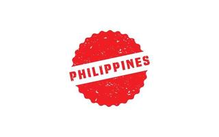 borracha de carimbo filipinas com estilo grunge em fundo branco vetor