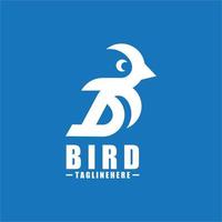 logotipo do pássaro b - modelo de logotipo vetorial vetor