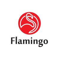 vetor de conceito de design de logotipo flamingo icônico, modelo de logotipo de pássaro flamingo