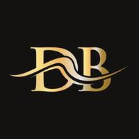 letra db design de logotipo monograma negócios e logotipo da empresa vetor