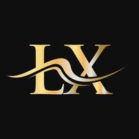letra lx logotipo design monograma negócios e logotipo da empresa vetor
