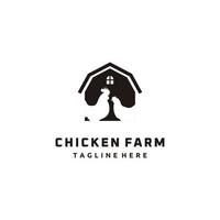 design gráfico de logotipo de negócios de celeiro de fazenda de frango vetor