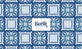 vetor de padrões florais tradicionais de azulejo indonésio de batik