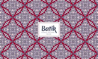 batik indonésio kawung padrões florais decorativos tradicionais vetor vermelho