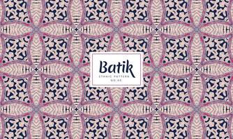 fundo de vetor de padrões florais étnicos tradicionais de batik abstrato de luxo indonésio