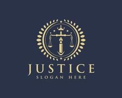 modelos de vetores de logotipo de advogado de justiça