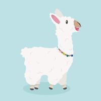 ilustração em vetor animal alpaca