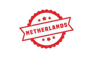 Holanda carimbo de borracha com estilo grunge em fundo branco vetor