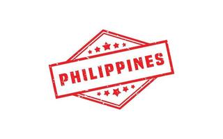 borracha de carimbo filipinas com estilo grunge em fundo branco vetor