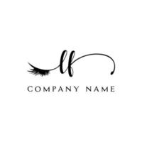 inicial lf logotipo caligrafia salão de beleza moda moderno carta de luxo vetor