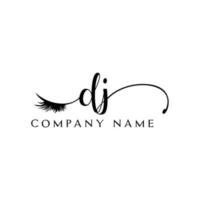 inicial logotipo dj caligrafia salão de beleza moda moderno carta de luxo vetor