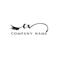 inicial cx logotipo caligrafia salão de beleza moda moderno carta de luxo vetor