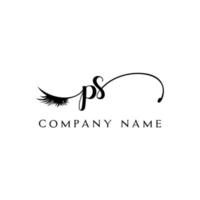 inicial logotipo ps caligrafia salão de beleza moda moderno carta de luxo vetor