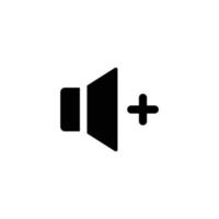 ilustração em vetor simples ícone plana de alto-falante. aumentar o vetor de ícone de alto-falante de volume