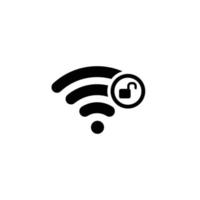 ilustração vetorial de ícone plano simples de wi-fi vetor