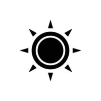 ilustração vetorial de ícone plano simples de sol vetor