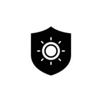 vetor de ícone de escudo de proteção uv