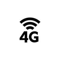 ilustração em vetor ícone plano simples de rede 4g