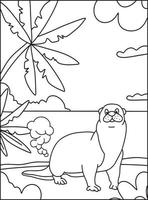 desenhos para colorir de animais fofos peidando vetor