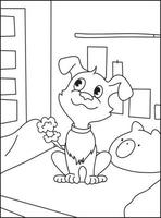 desenhos para colorir de animais fofos peidando vetor