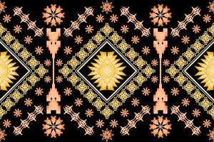 padrão de arte tradicional geométrica étnica oriental.figura estilo de bordado tribal.design para fundo étnico,papel de parede,roupas,embrulho,tecido,elemento,sarongue,ilustração vetorial vetor