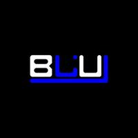 design criativo do logotipo da carta blu com gráfico vetorial, logotipo simples e moderno blu. vetor