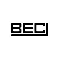 design criativo do logotipo da carta bec com gráfico vetorial, logotipo simples e moderno do bec. vetor