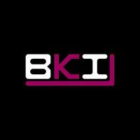 design criativo do logotipo da letra bki com gráfico vetorial, logotipo simples e moderno do bki. vetor