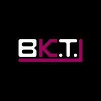 design criativo de logotipo de carta bkt com gráfico vetorial, logotipo simples e moderno de bkt. vetor