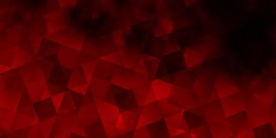 padrão de vetor vermelho escuro com estilo poligonal com cubos.