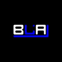 bla letter logo design criativo com gráfico vetorial, bla logotipo simples e moderno. vetor