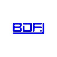design criativo do logotipo da carta bdf com gráfico vetorial, logotipo simples e moderno bdf. vetor