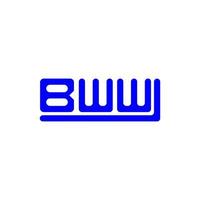 design criativo do logotipo da letra bww com gráfico vetorial, logotipo bww simples e moderno. vetor