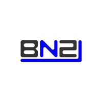 design criativo do logotipo da letra bnz com gráfico vetorial, logotipo simples e moderno do bnz. vetor