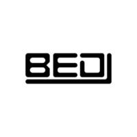 design criativo de logotipo de carta de cama com gráfico vetorial, logotipo simples e moderno de cama. vetor