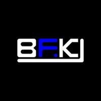 design criativo do logotipo da carta bfk com gráfico vetorial, logotipo simples e moderno do bfk. vetor