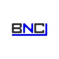 design criativo do logotipo da letra bnc com gráfico vetorial, logotipo simples e moderno do bnc. vetor