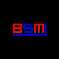 design criativo do logotipo da letra bsm com gráfico vetorial, logotipo simples e moderno do bsm. vetor