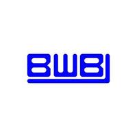 design criativo do logotipo da letra bwb com gráfico vetorial, logotipo simples e moderno do bwb. vetor