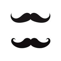 modelo de logotipo de ícone de bigode vetor