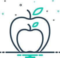 ícone de mistura para maçã vetor