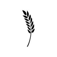 vetor de ícone de trigo. sinal de ilustração de cereais. símbolo da colheita. logotipo da fazenda.