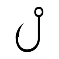 vetor de ícone de anzol de pesca. sinal de ilustração de pesca. símbolo de peixe ou logotipo.