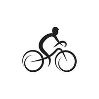modelo de design de ícone de logotipo de bicicleta vetor