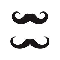 modelo de logotipo de ícone de bigode vetor