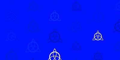 textura vector azul claro com símbolos de religião.