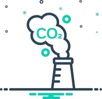 ícone de mistura para carbono vetor