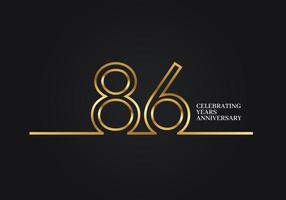 aniversário de 86 anos vetor