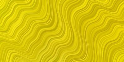 textura de vetor amarelo claro com curvas.